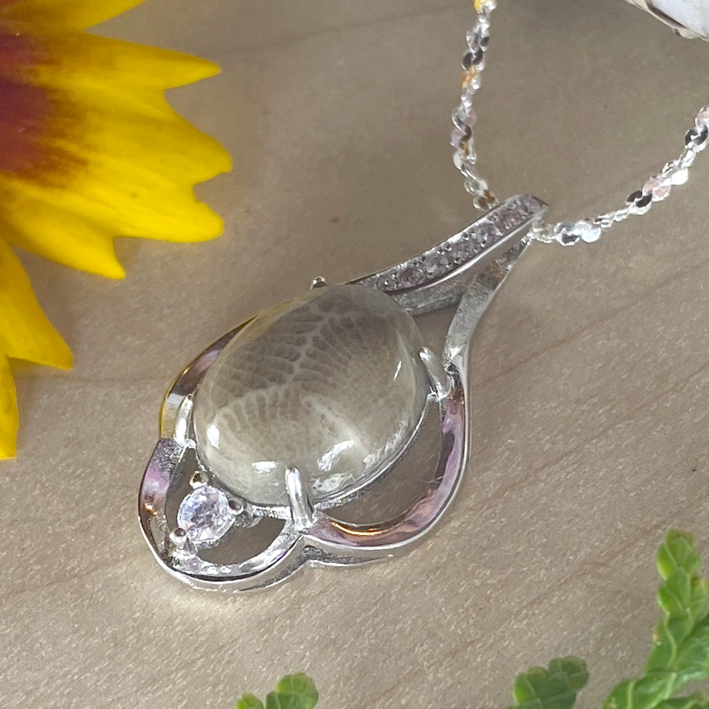 Petoskey Stone Pendant Necklace - Stone Treasures by the Lake