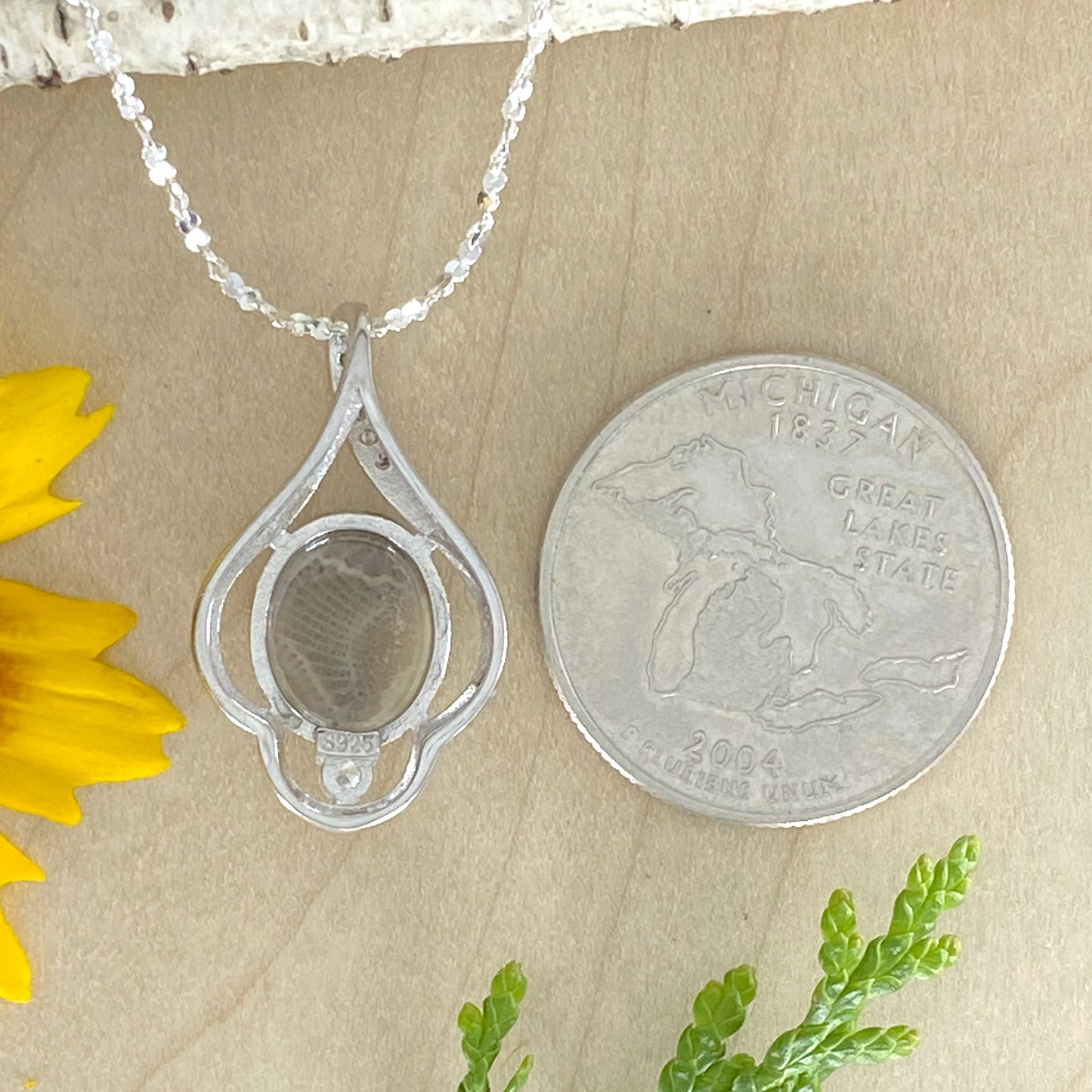 Petoskey Stone Pendant Necklace - Stone Treasures by the Lake