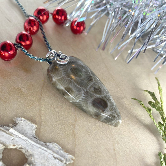 Petoskey Stone Pendant Necklace - Stone Treasures by the Lake