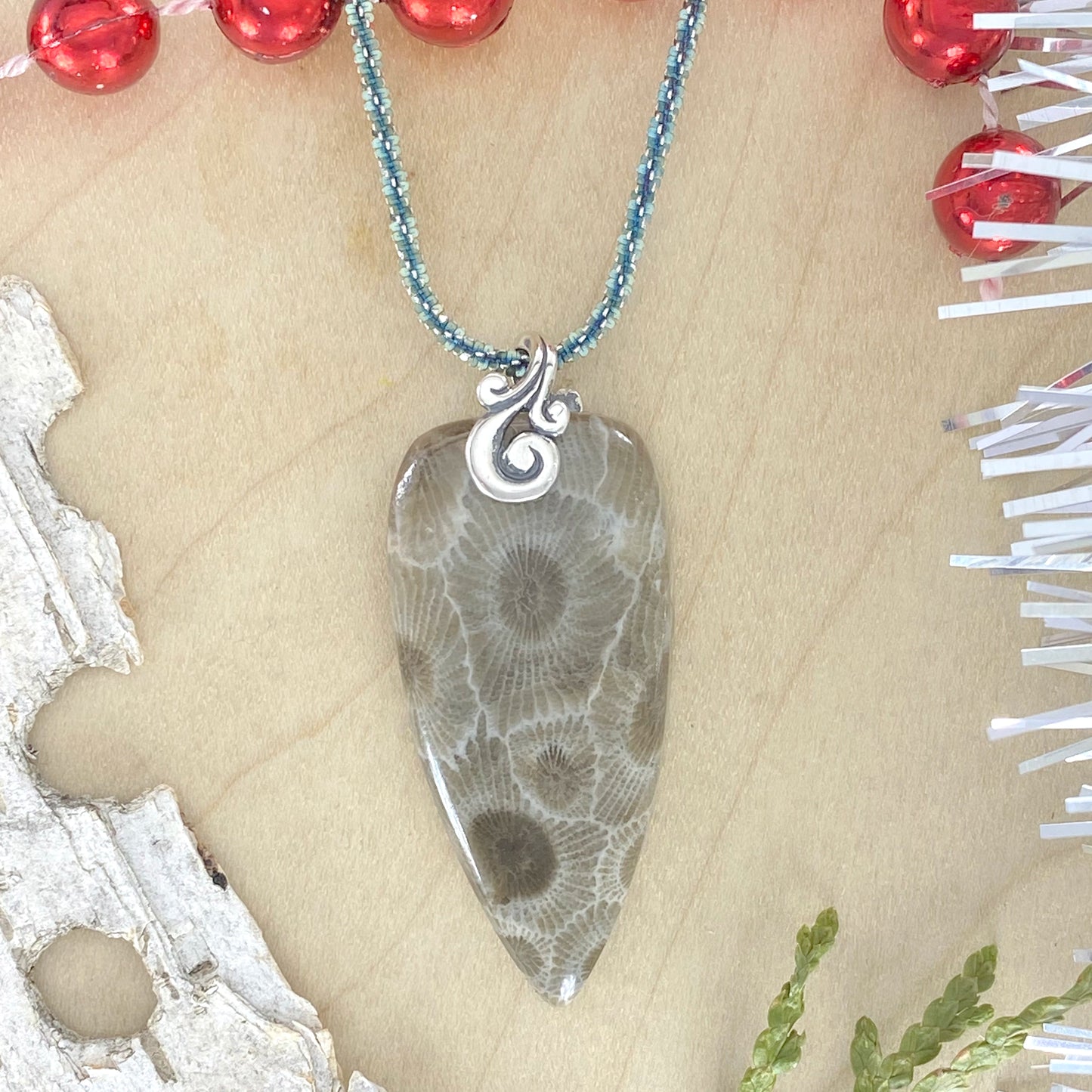 Petoskey Stone Pendant Necklace - Stone Treasures by the Lake