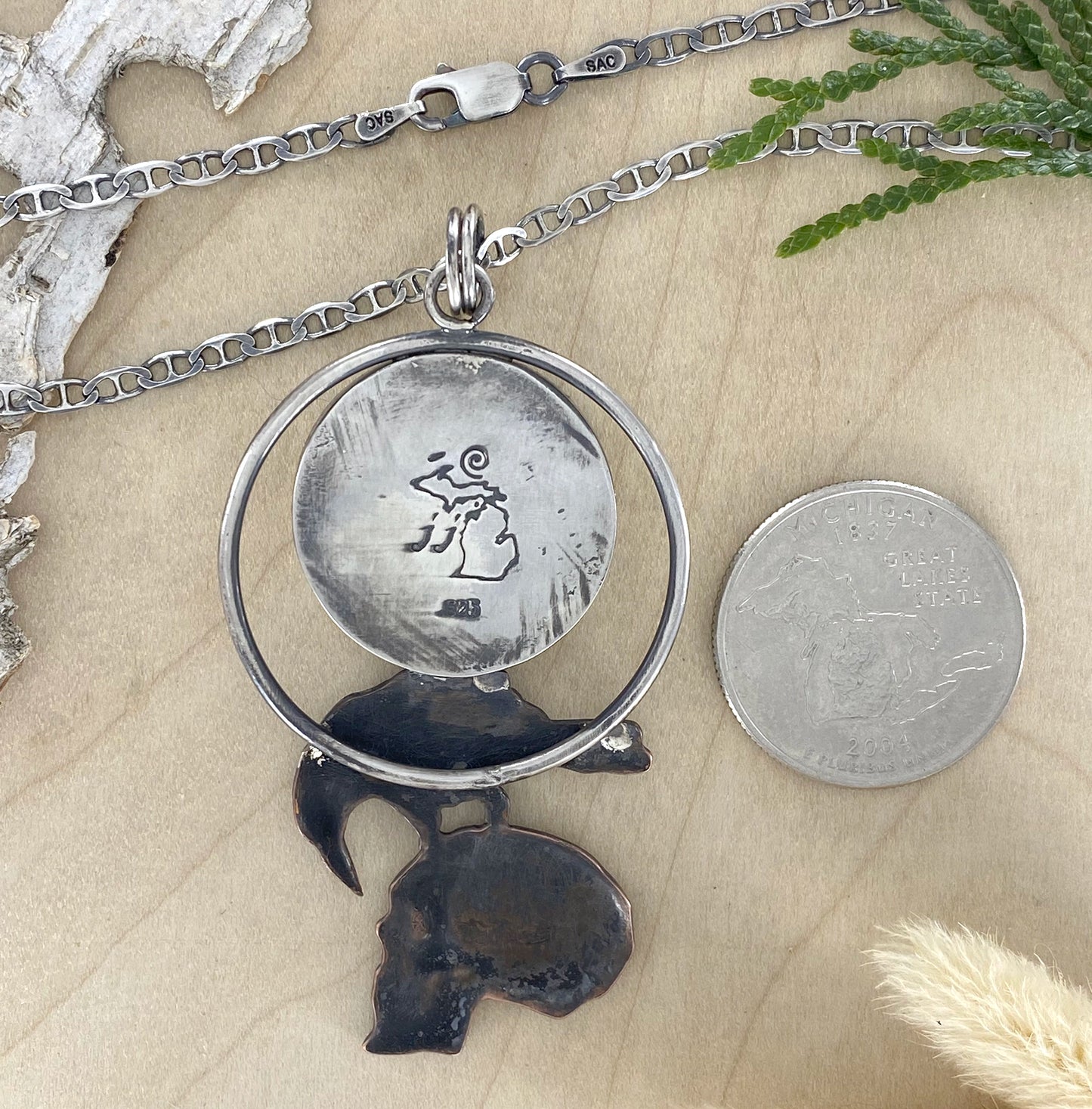 Petoskey Stone with Raven and Skull - Stone Treasures by the Lake