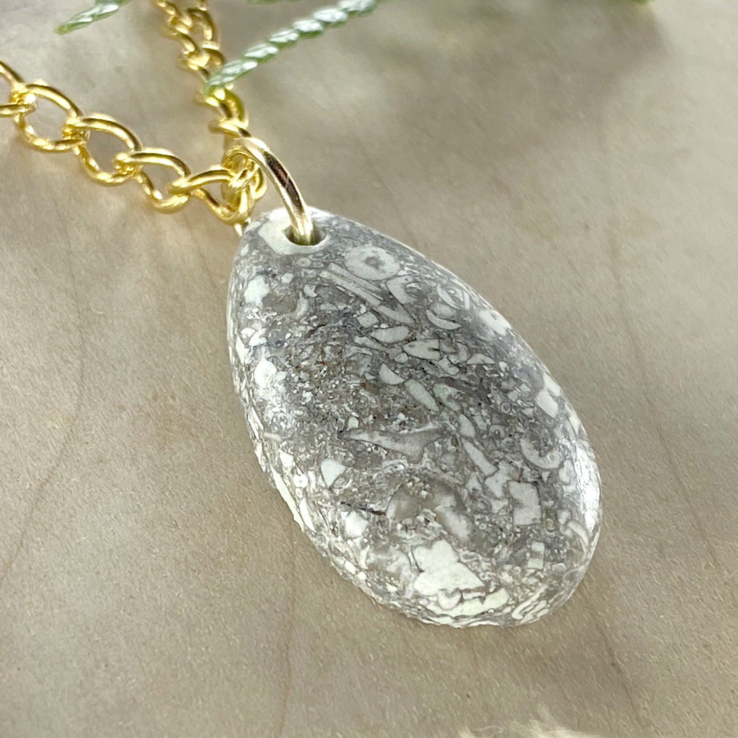 Crinoid Fossil Pendant Necklace - Stone Treasures by the Lake