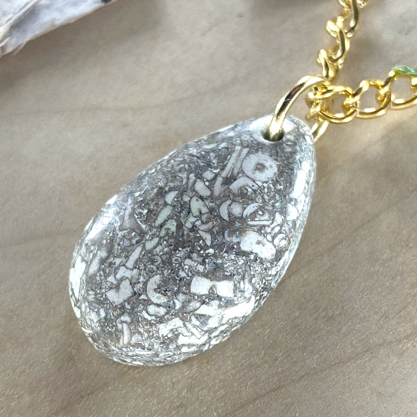 Crinoid Fossil Pendant Necklace - Stone Treasures by the Lake
