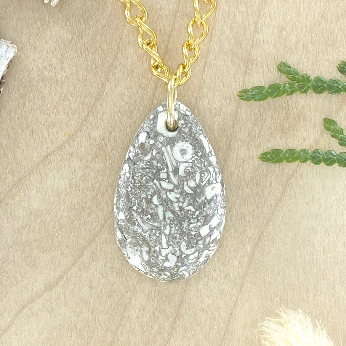 Crinoid Fossil Pendant Necklace - Stone Treasures by the Lake