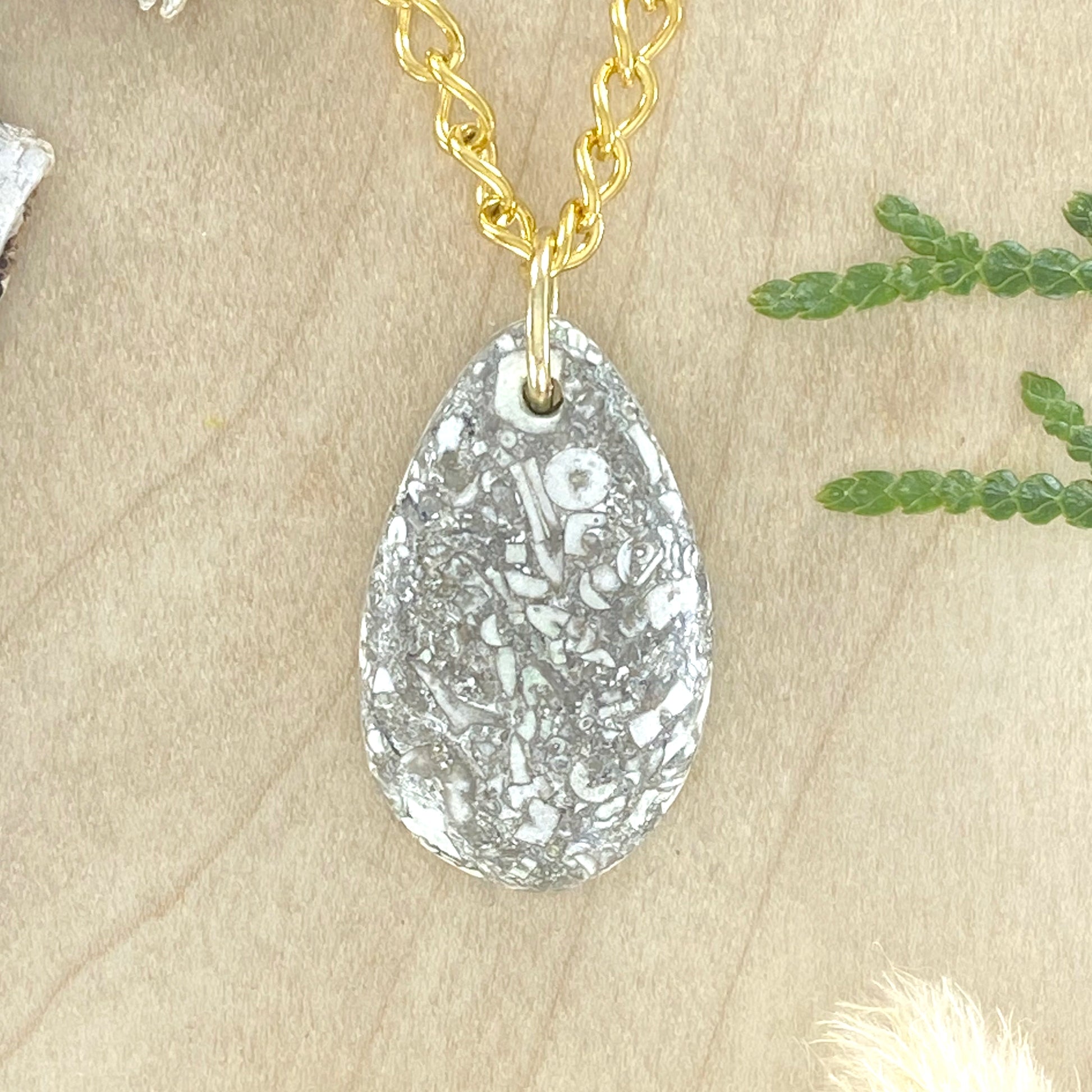 Crinoid Fossil Pendant Necklace - Stone Treasures by the Lake