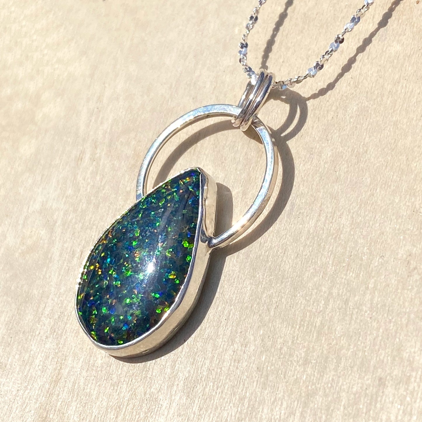 Kyocera Opal Pendant Necklace - Stone Treasures by the Lake