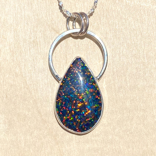 Kyocera Opal Pendant Necklace - Stone Treasures by the Lake