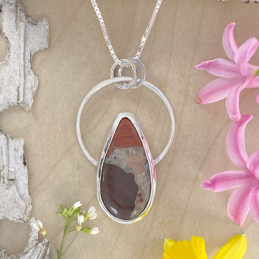 Puddingstone Pendant Necklace - Stone Treasures by the Lake