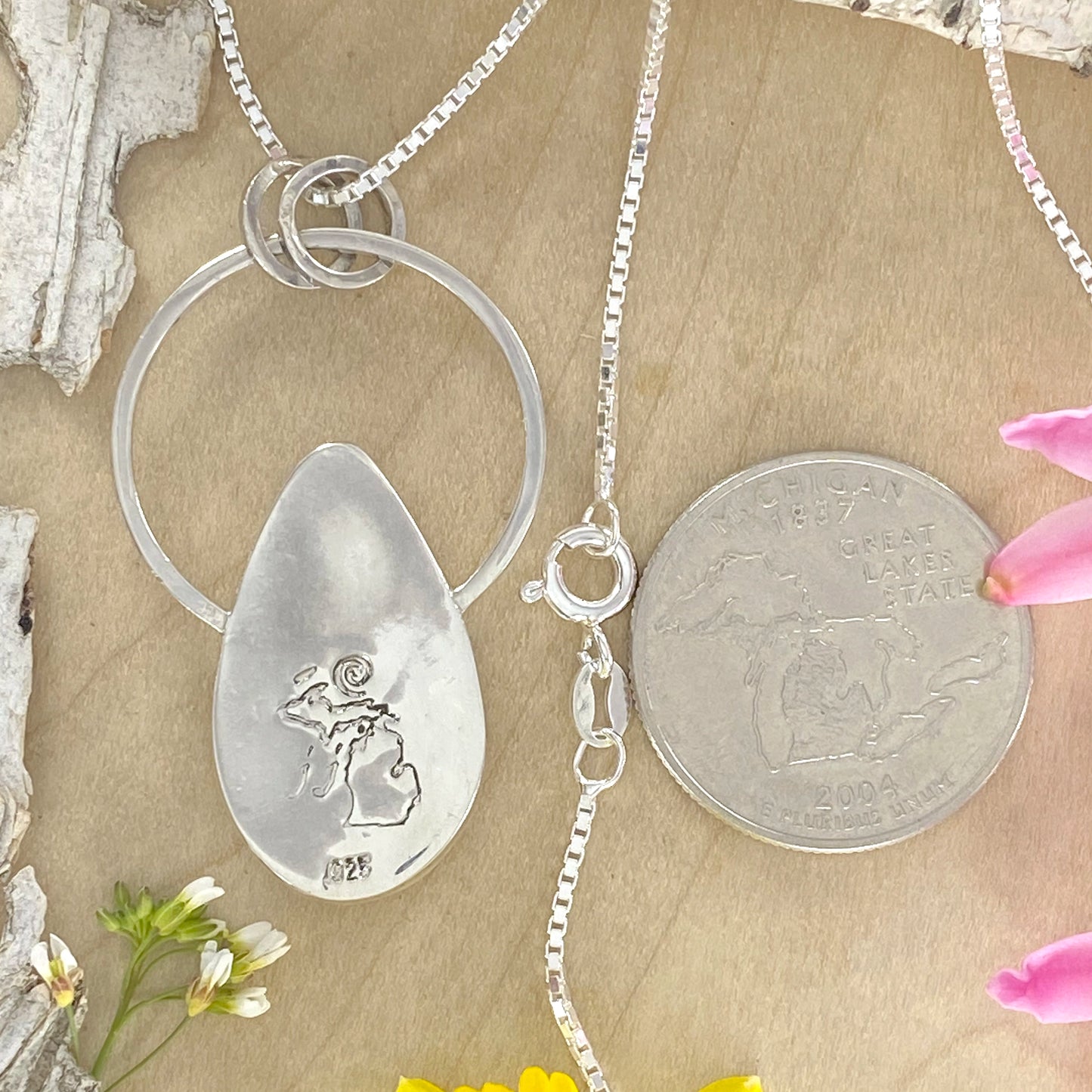 Flowering Tube Onyx Pendant Necklace - Stone Treasures by the Lake