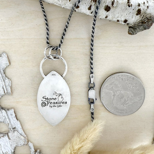 Sterling Silver Daisy Pendant Necklace - Stone Treasures by the Lake