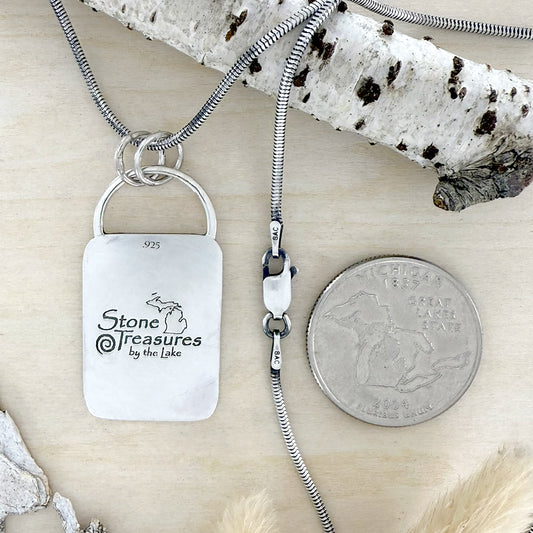 Sterling Silver Ukraine Pendant Necklace - Stone Treasures by the Lake