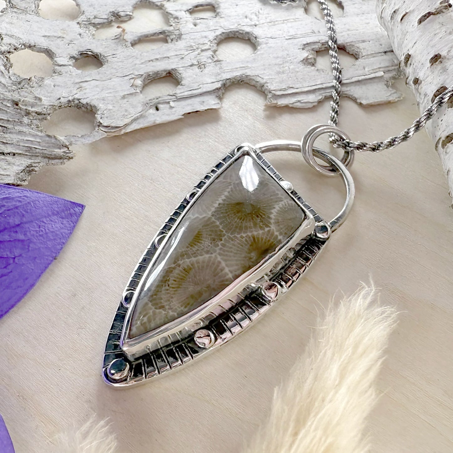 Petoskey Stone Pendant Necklace