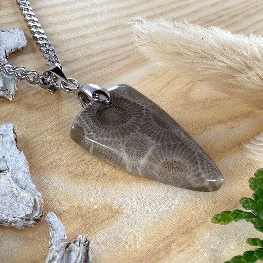 Petoskey Stone Pendant Necklace - Stone Treasures by the Lake