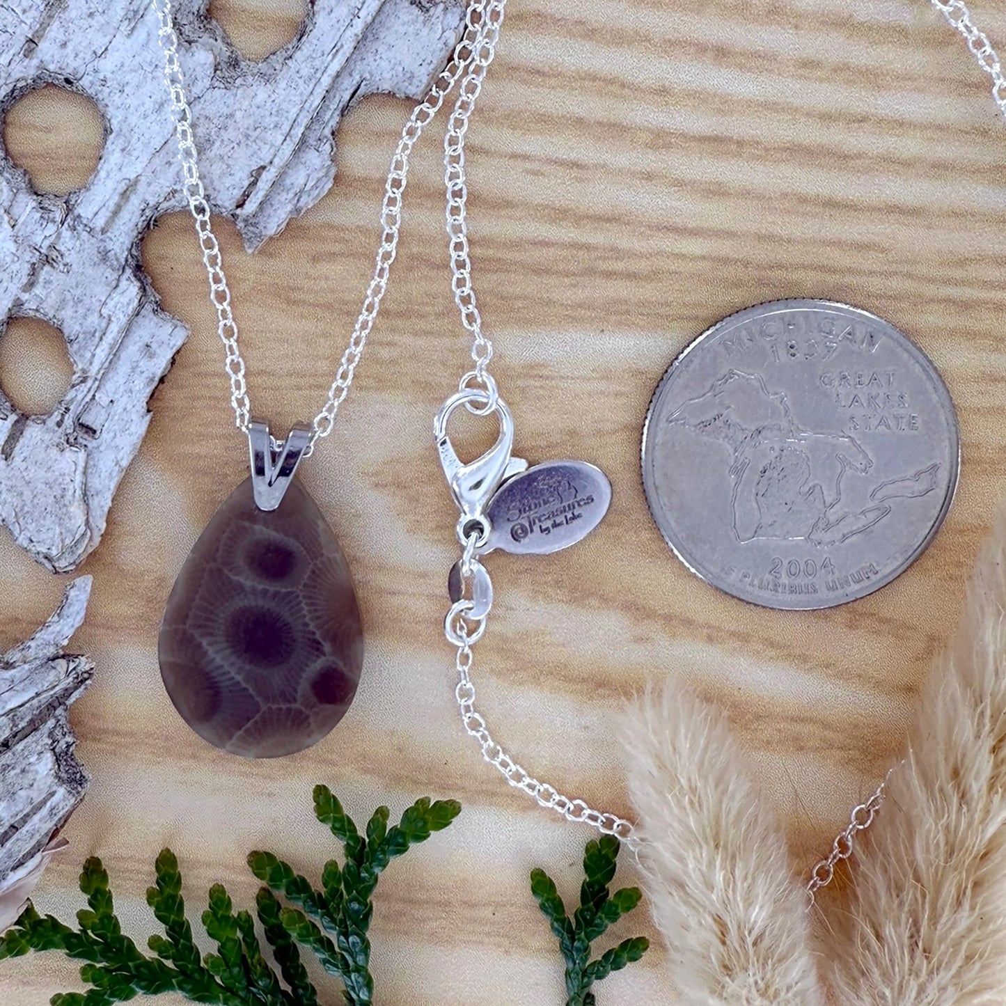 Petoskey Stone Pendant Necklace - Stone Treasures by the Lake