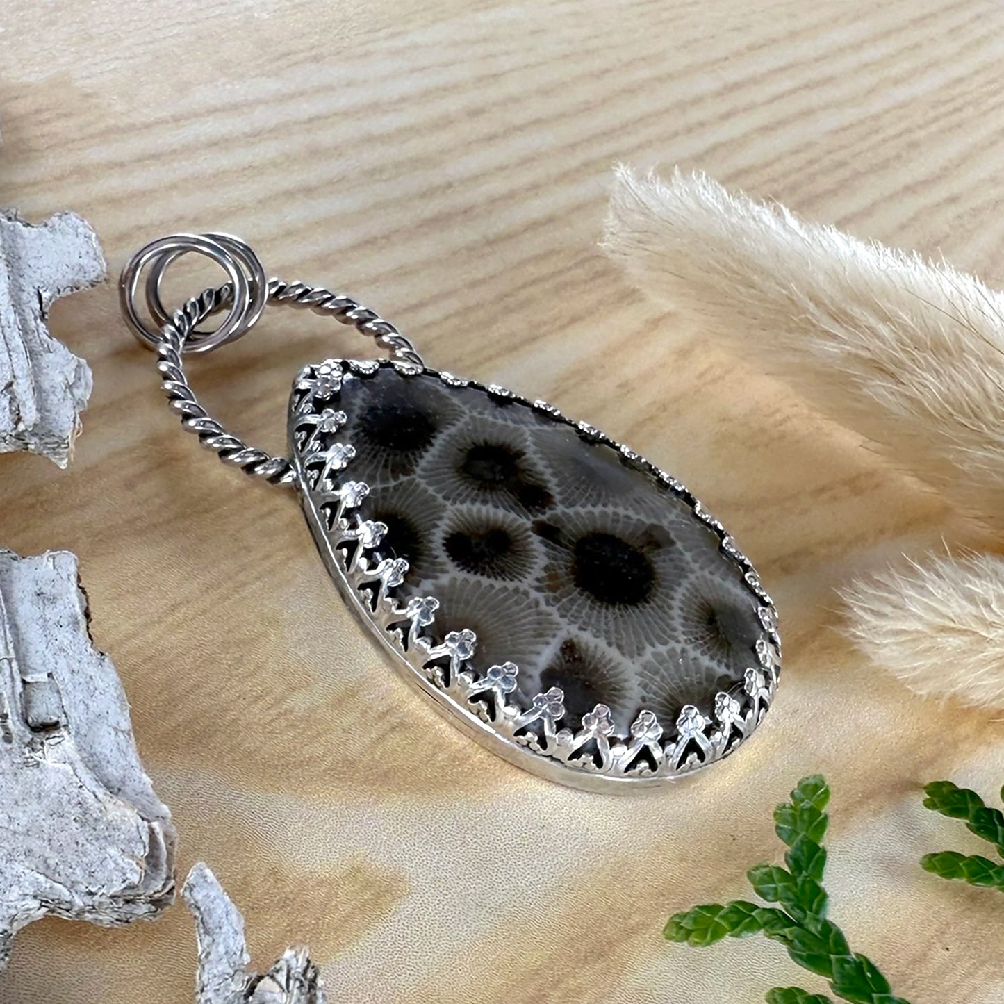 Petoskey Stone Pendant - Stone Treasures by the Lake