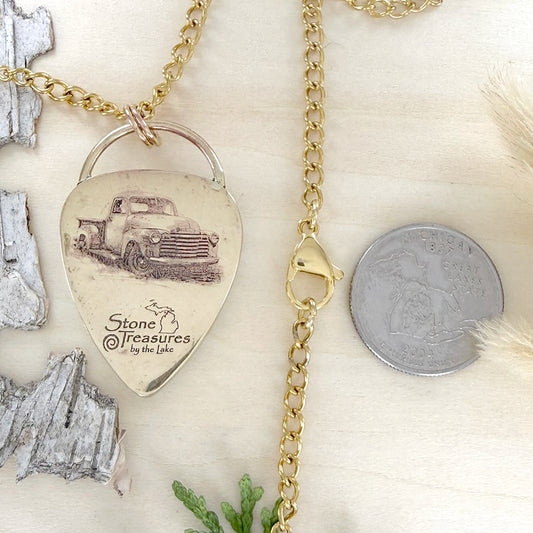 Epidote Pendant Necklace - Stone Treasures by the Lake