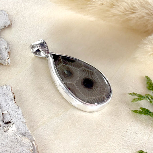 Petoskey Stone Pendant - Stone Treasures by the Lake