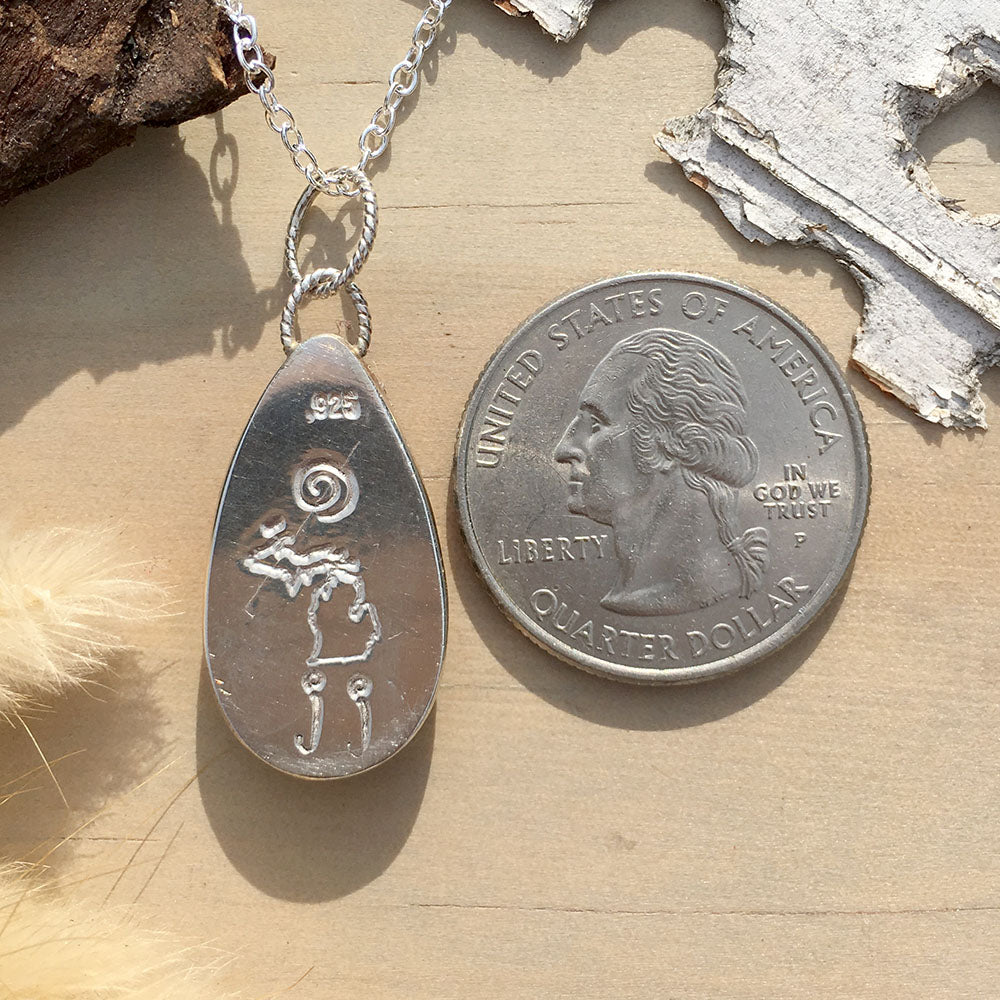 Hypersthene Pendant Necklace Back View - Stone Treasures by the Lake