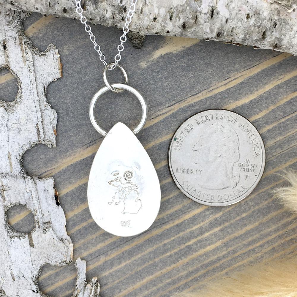 Charoite Pendant Necklace Back View - Stone Treasures by the Lake