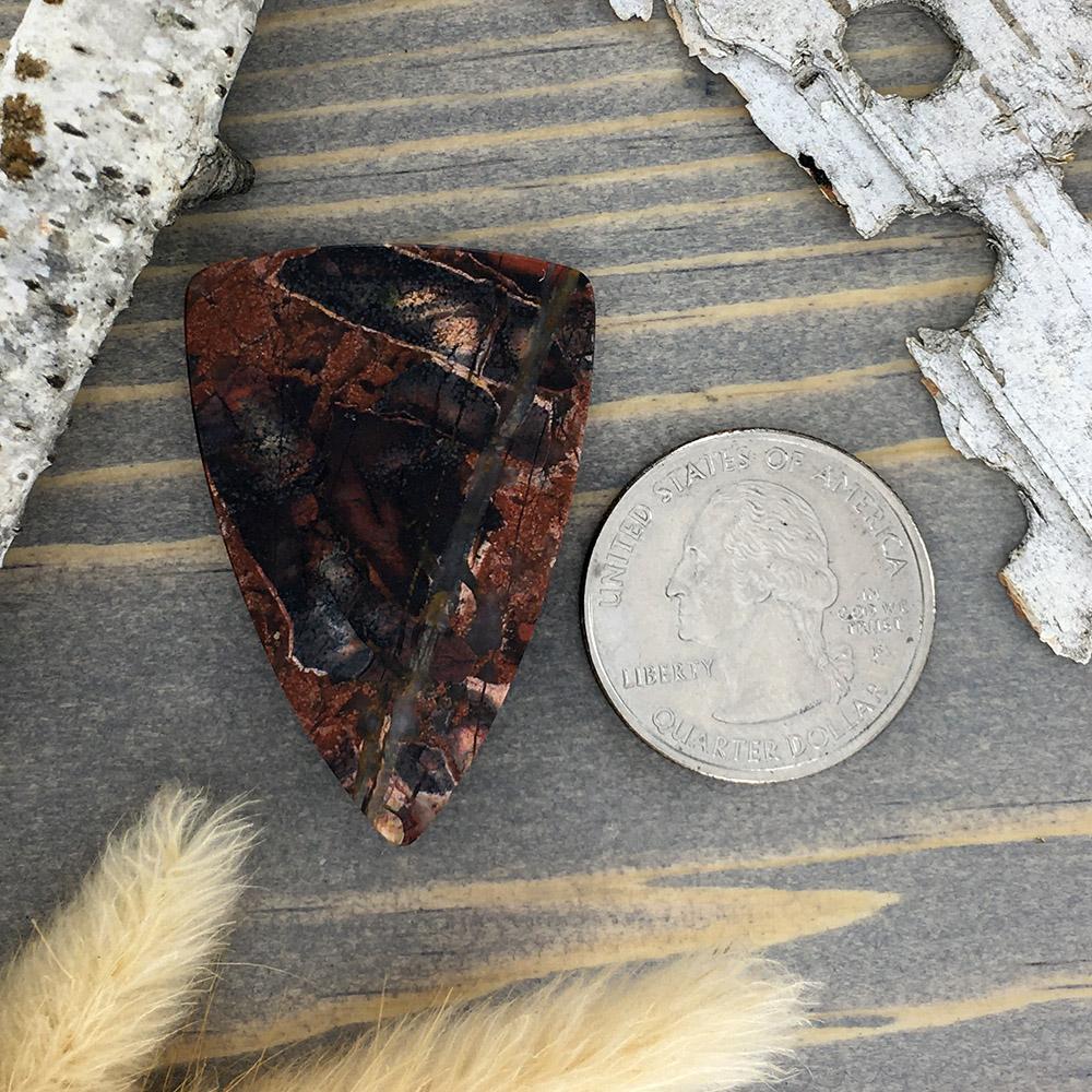 Patagonia Brecciated Jasper Cabochon Back View - Stone Treasures by the Lake