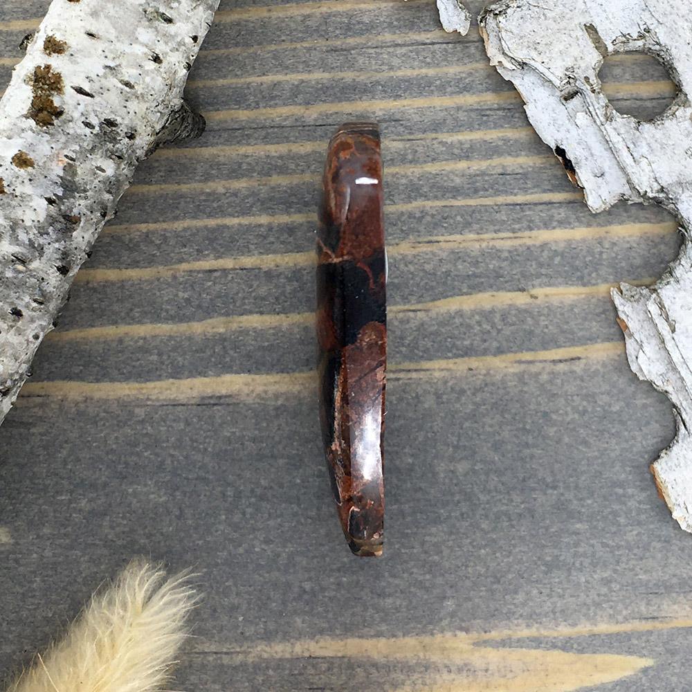 Patagonia Brecciated Jasper Cabochon Side View - Stone Treasures by the Lake
