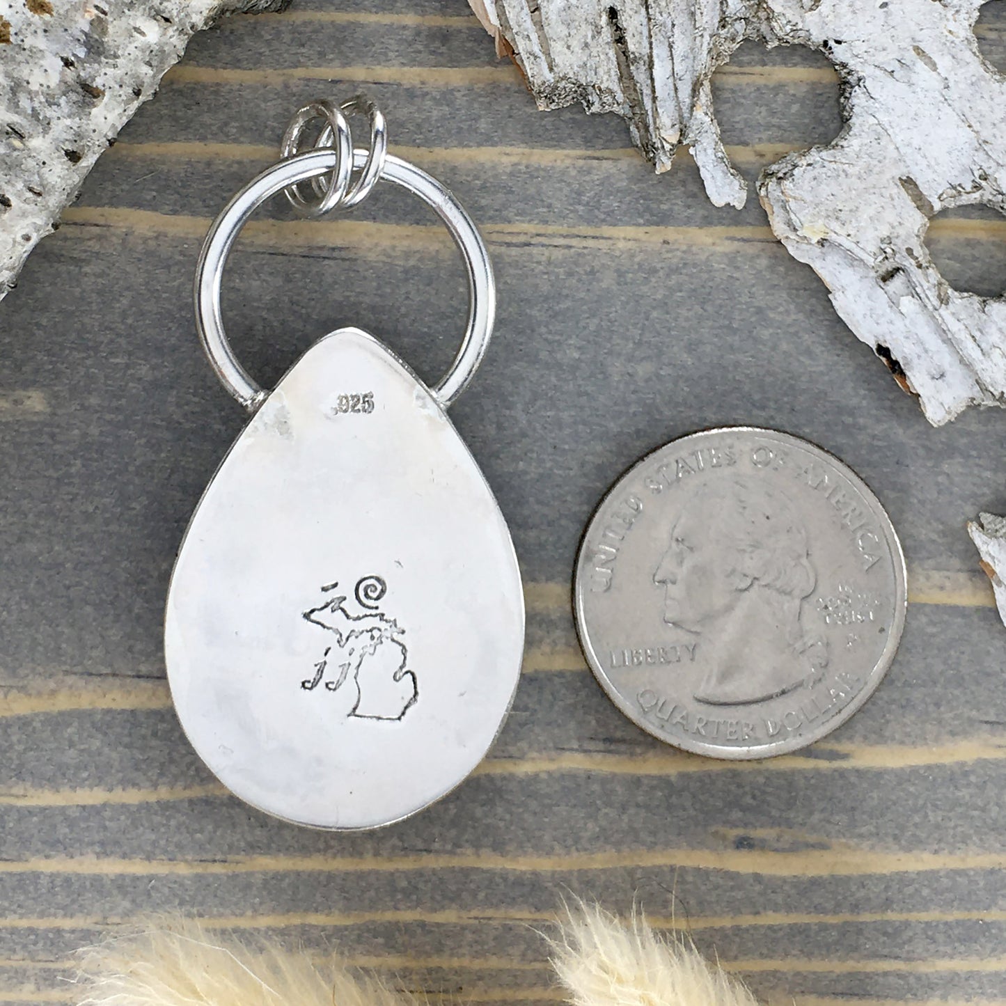 Crazy Lace Agate Pendant Back View - Stone Treasures by the Lake