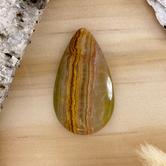 Pakistani Onyx Cabochon Front View II - Stone Treasures by the Lake