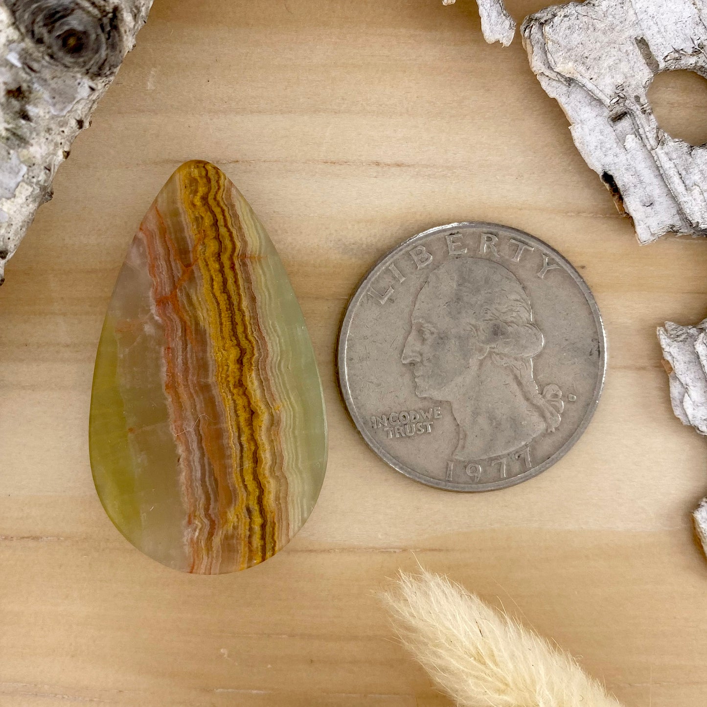 Pakistani Onyx Cabochon Back View- Stone Treasures by the Lake