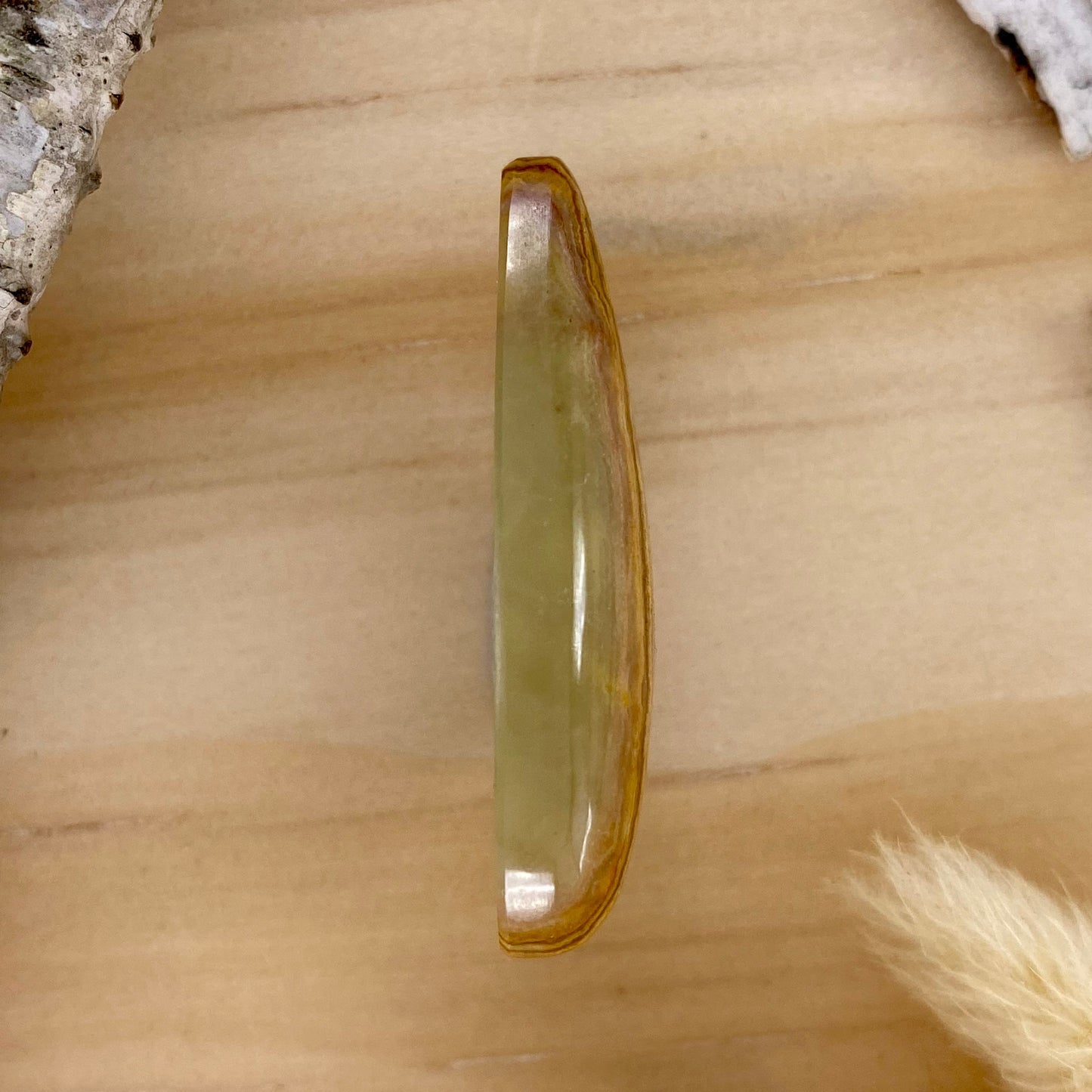 Pakistani Onyx Cabochon Side View- Stone Treasures by the Lake