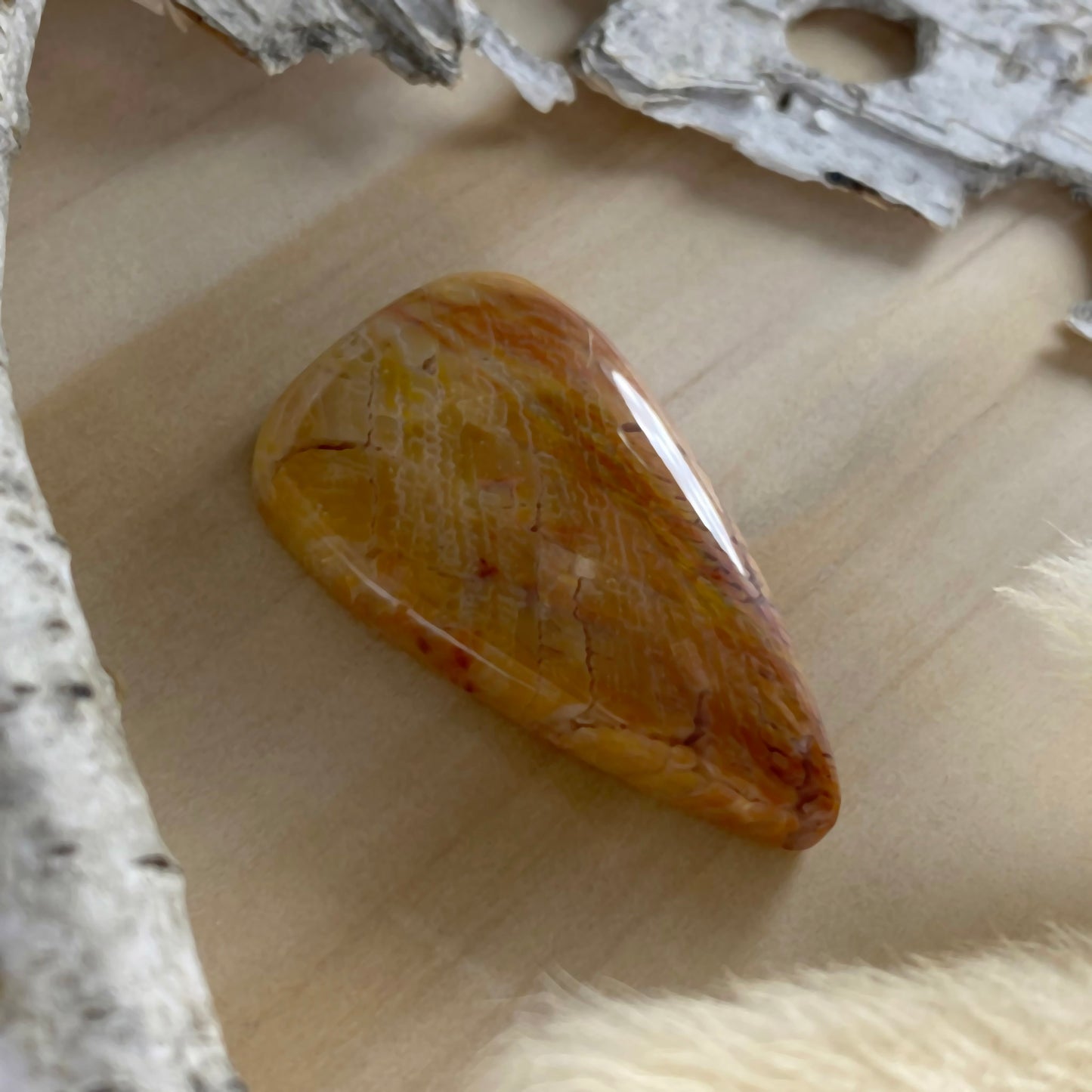 Howardite Cabochon Front View II- Stone Treasures by the Lake