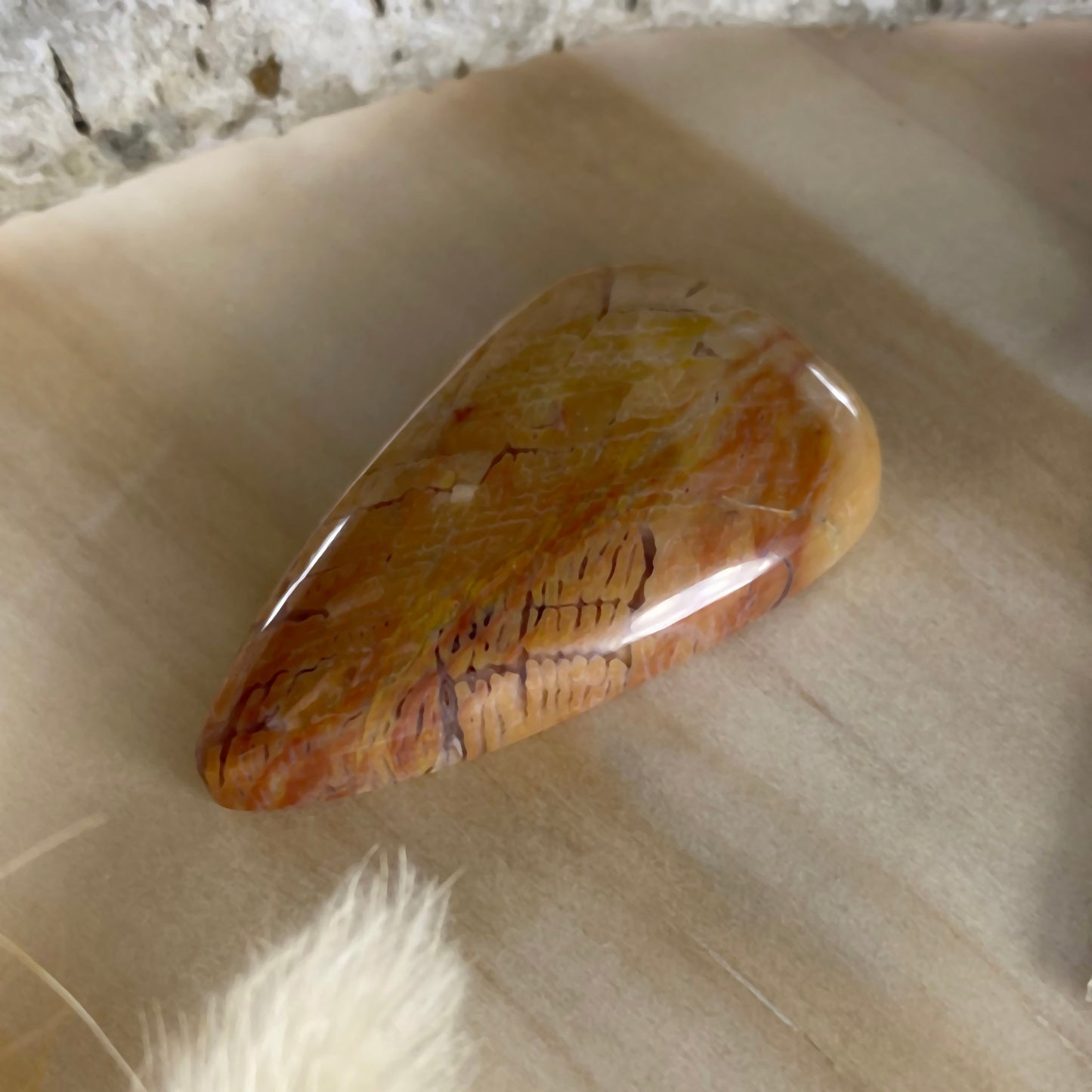 Howardite Cabochon Front View - Stone Treasures by the Lake