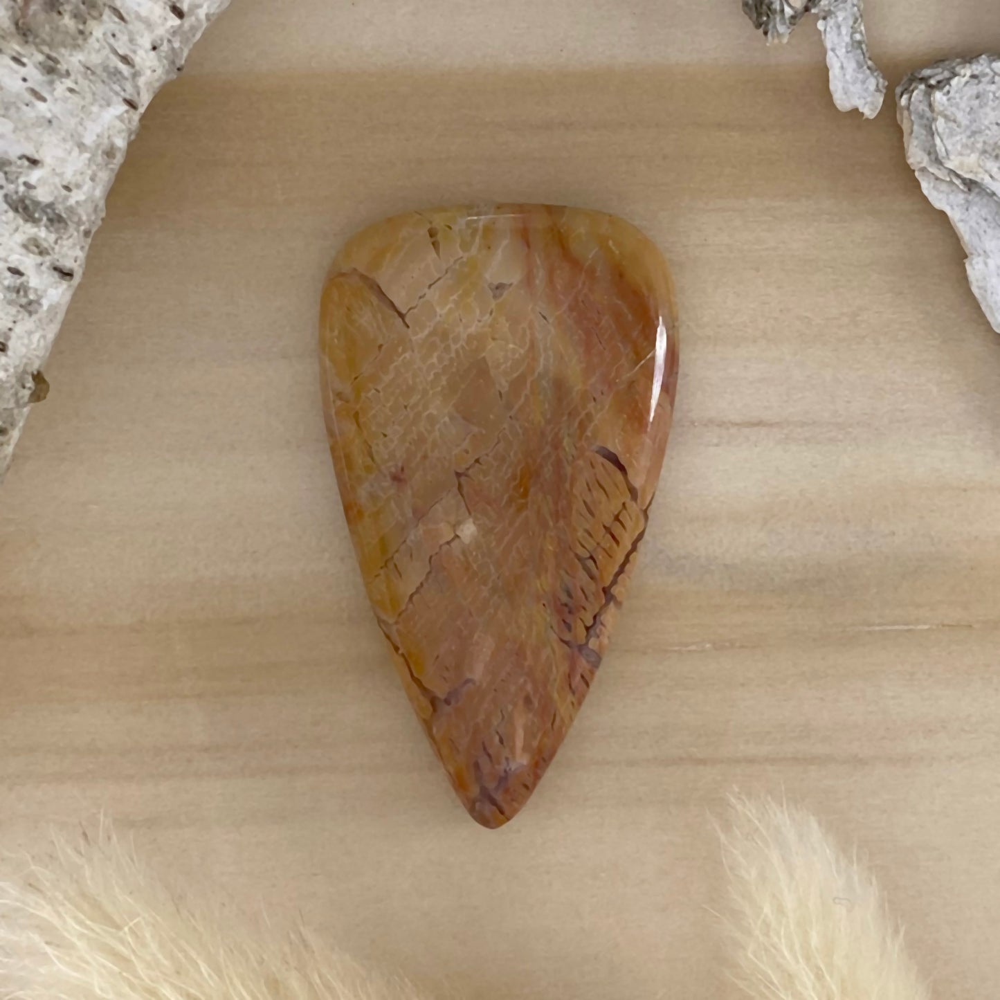 Howardite Cabochon Front View III - Stone Treasures by the Lake