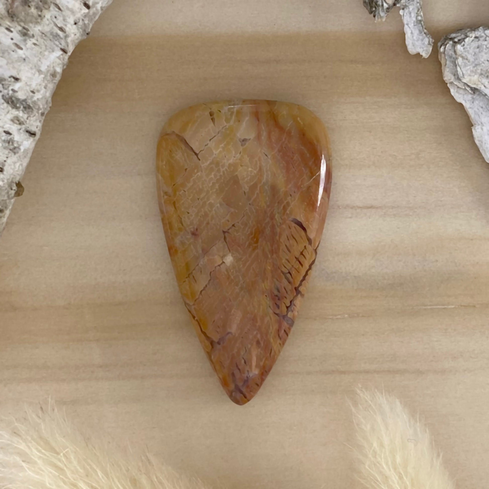 Howardite Cabochon Front View III - Stone Treasures by the Lake