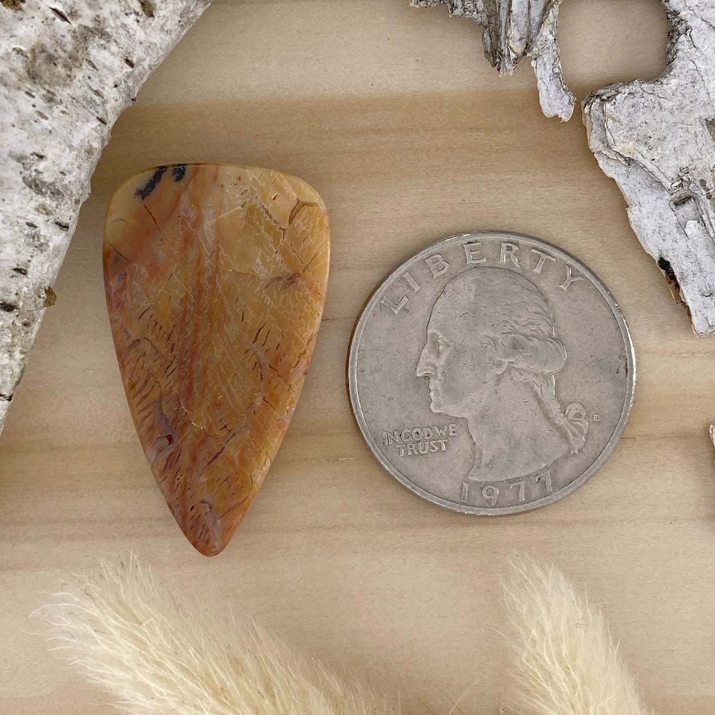 Howardite Cabochon Back View - Stone Treasures by the Lake