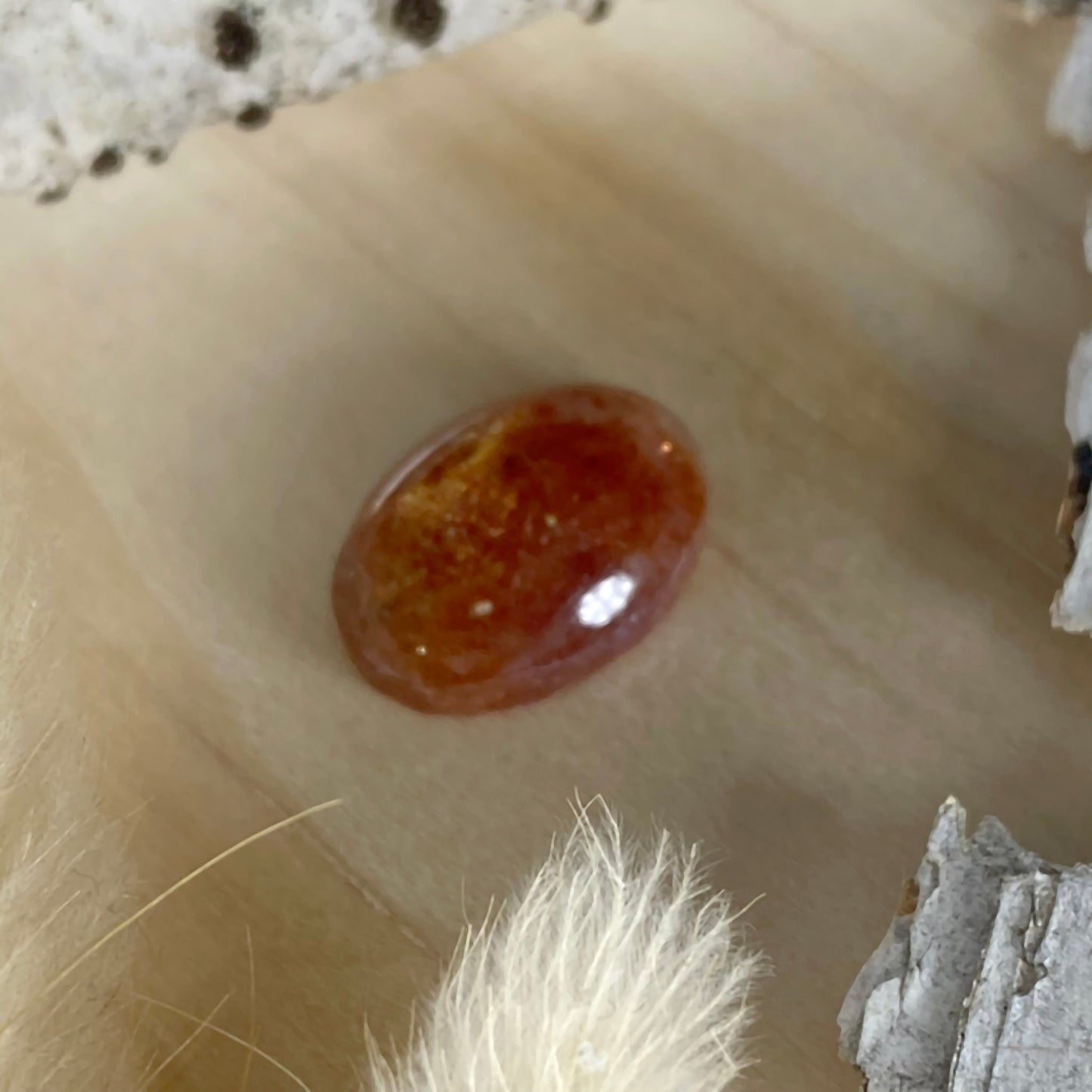 Sunstone Cabochon Front View II - Stone Treasures by the Lake