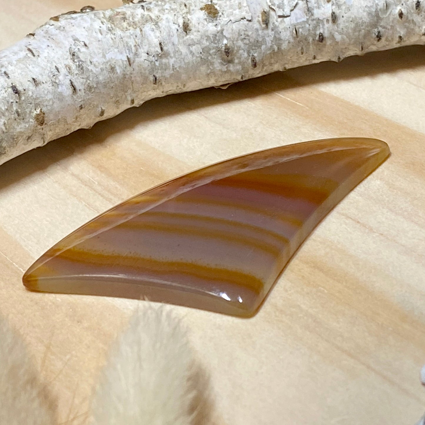 Brazil Agate Cabochon Front View III- Stone Treasures by the Lake