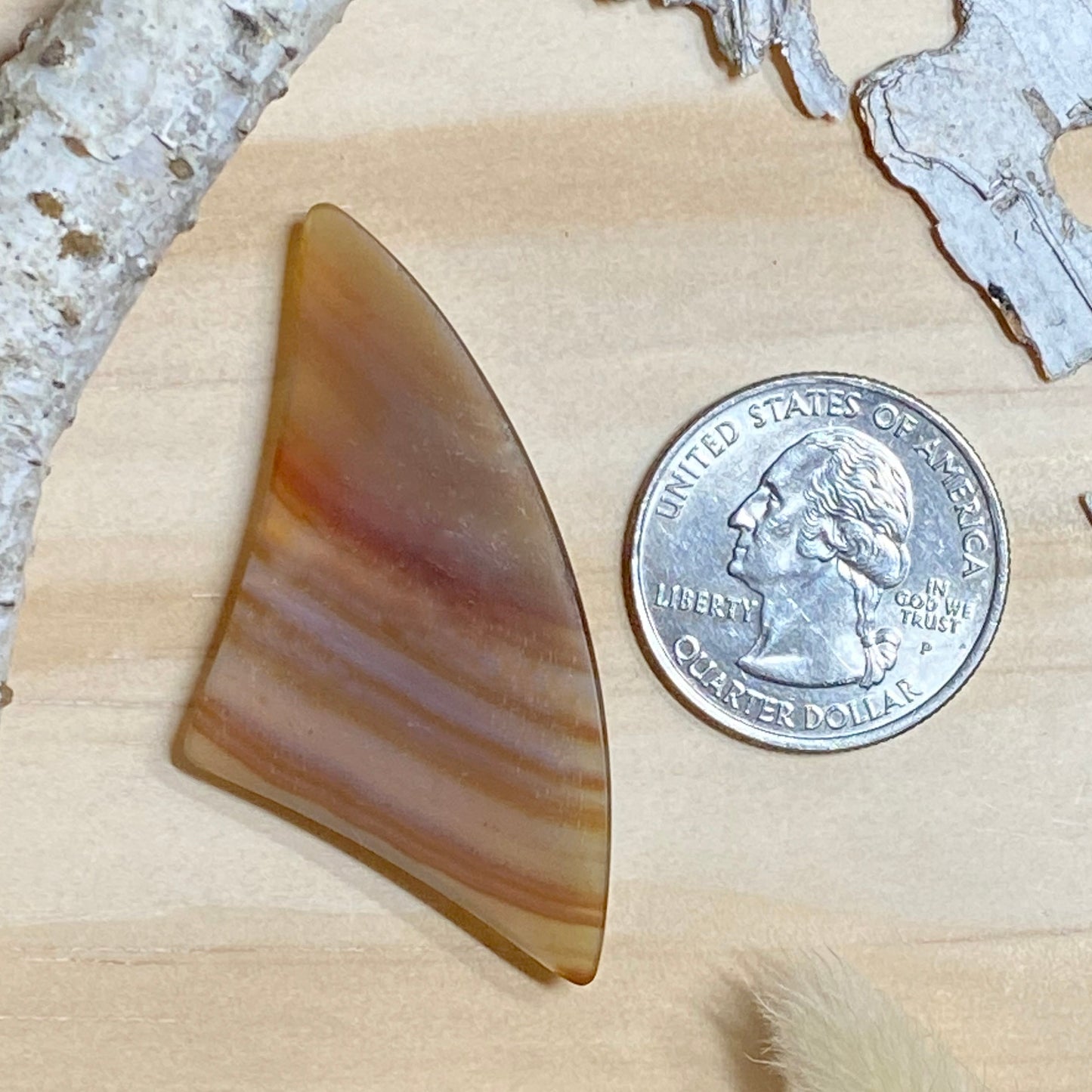 Brazil Agate Cabochon Back View - Stone Treasures by the Lake