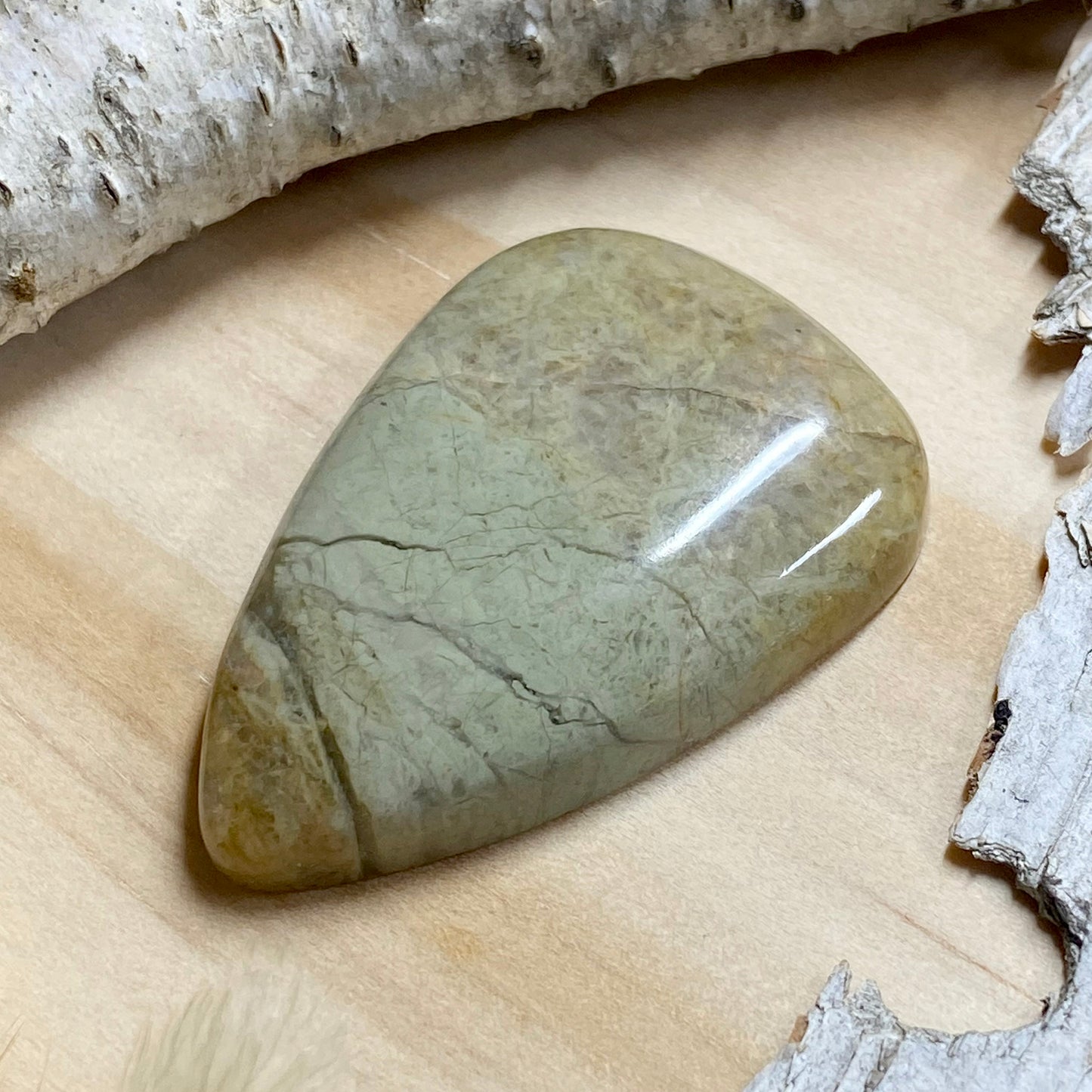 Lake Michigan Jasper Cabochon Front View II - Stone Treasures by the Lake