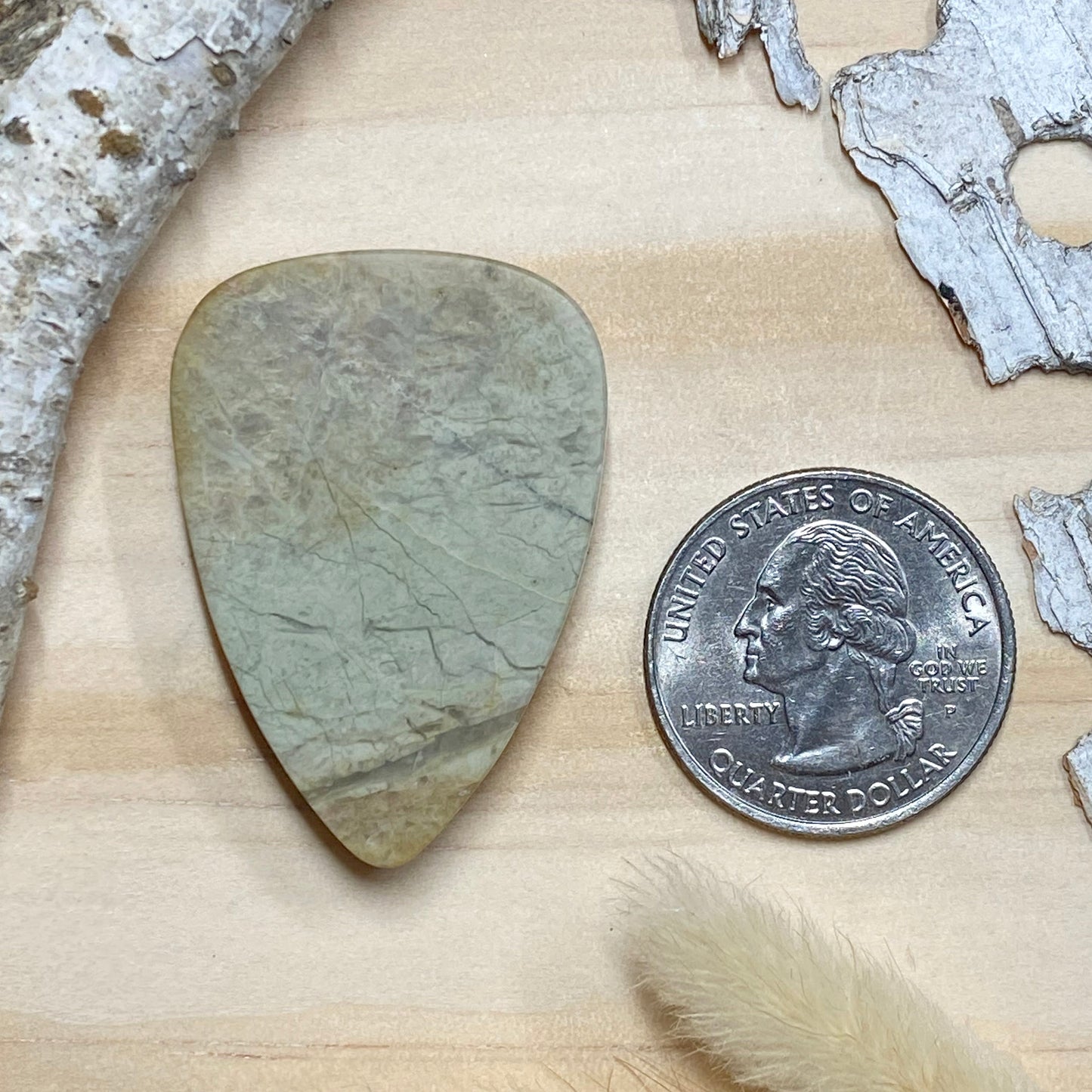Lake Michigan Jasper Cabochon Back View - Stone Treasures by the Lake