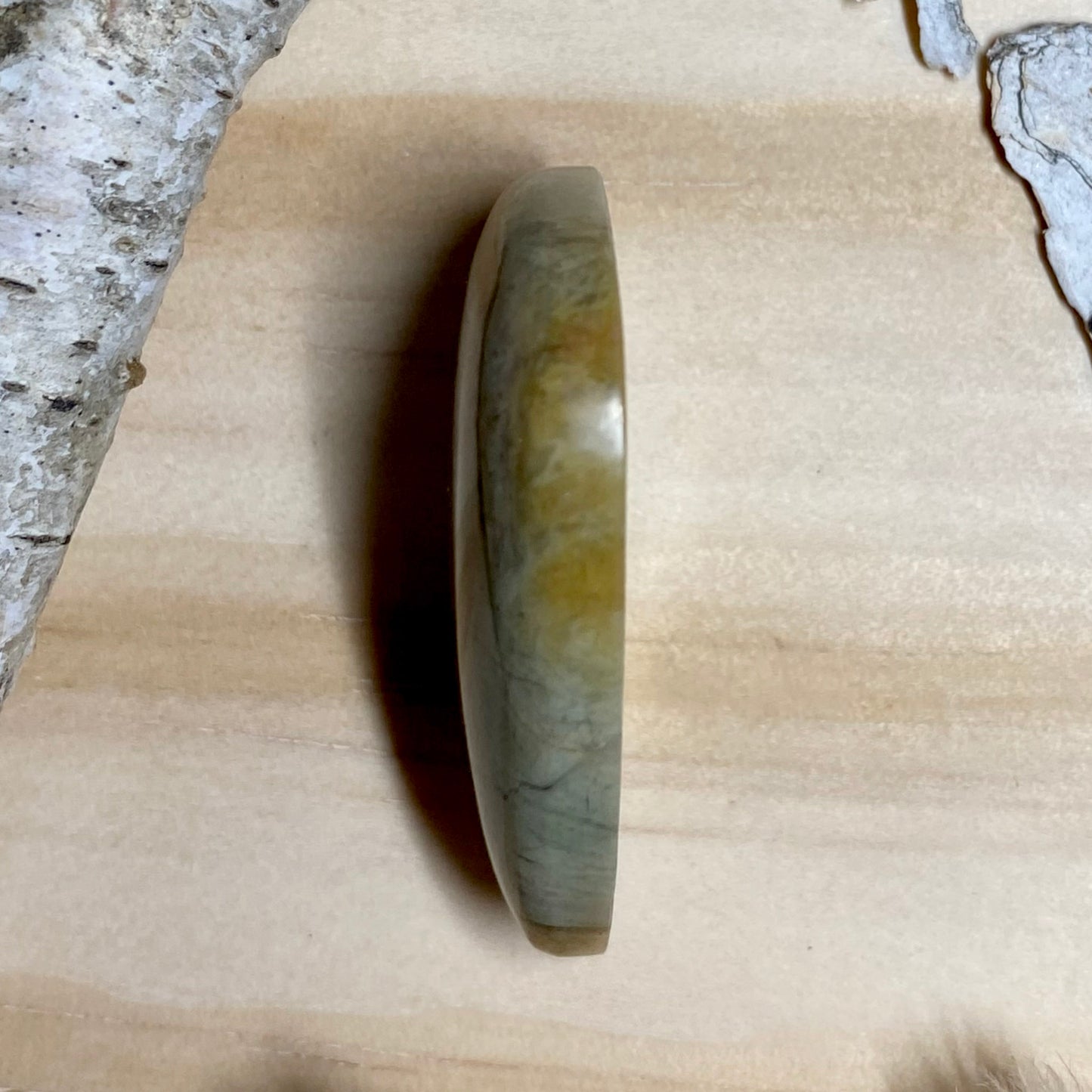 Lake Michigan Jasper Cabochon Side View - Stone Treasures by the Lake