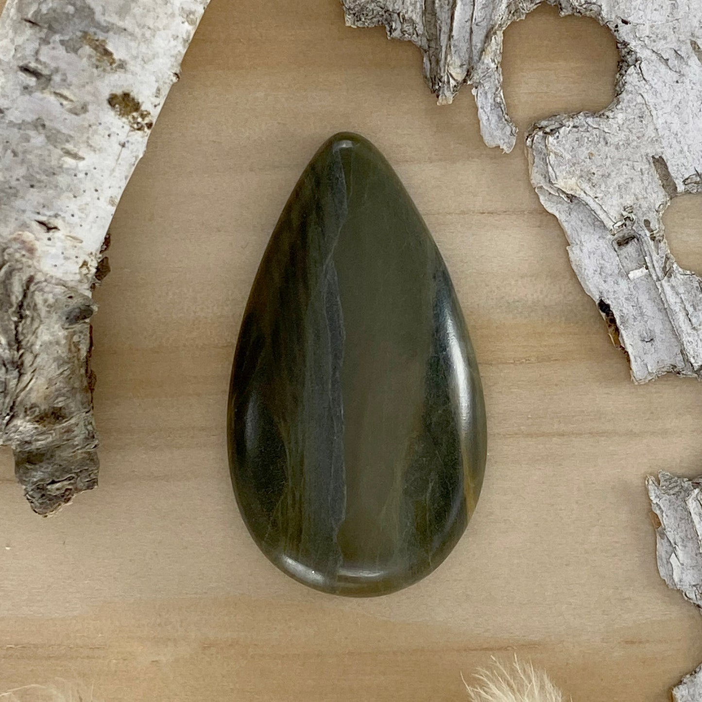 Basalt Cabochon Front View III - Stone Treasures by the Lake