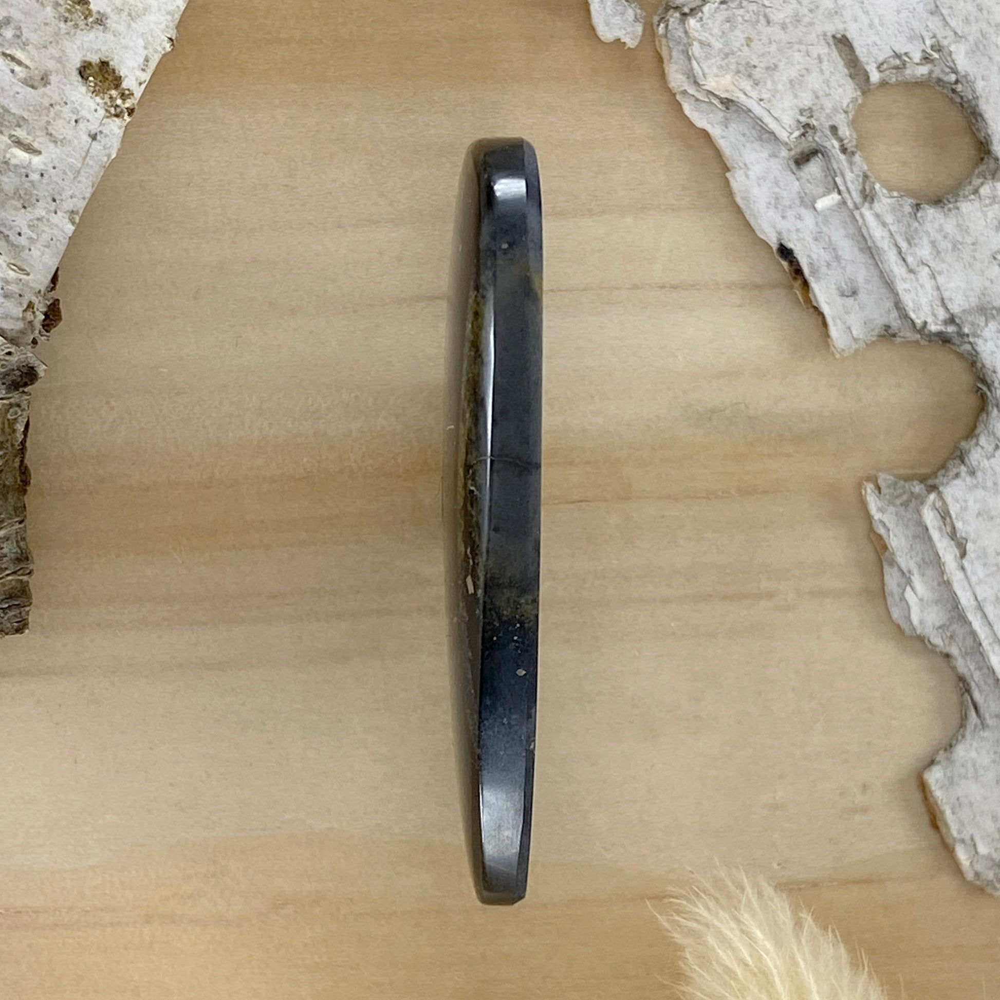 Basalt Cabochon Side View - Stone Treasures by the Lake