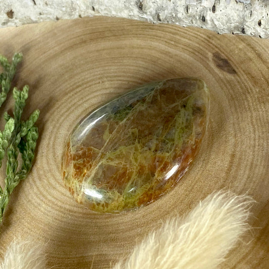Unakite Cabochon Front View II - Stone Treasures by the Lake