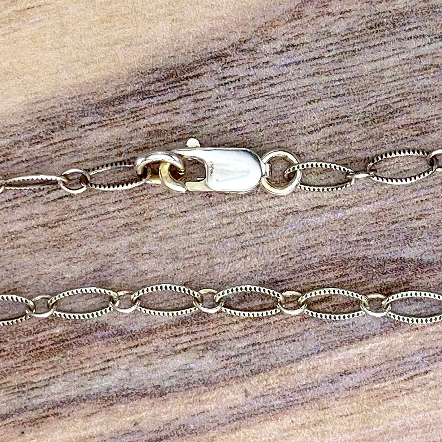 Solid Sterling Silver Oxidized Long and Short Chain 2 - Stone Treasures