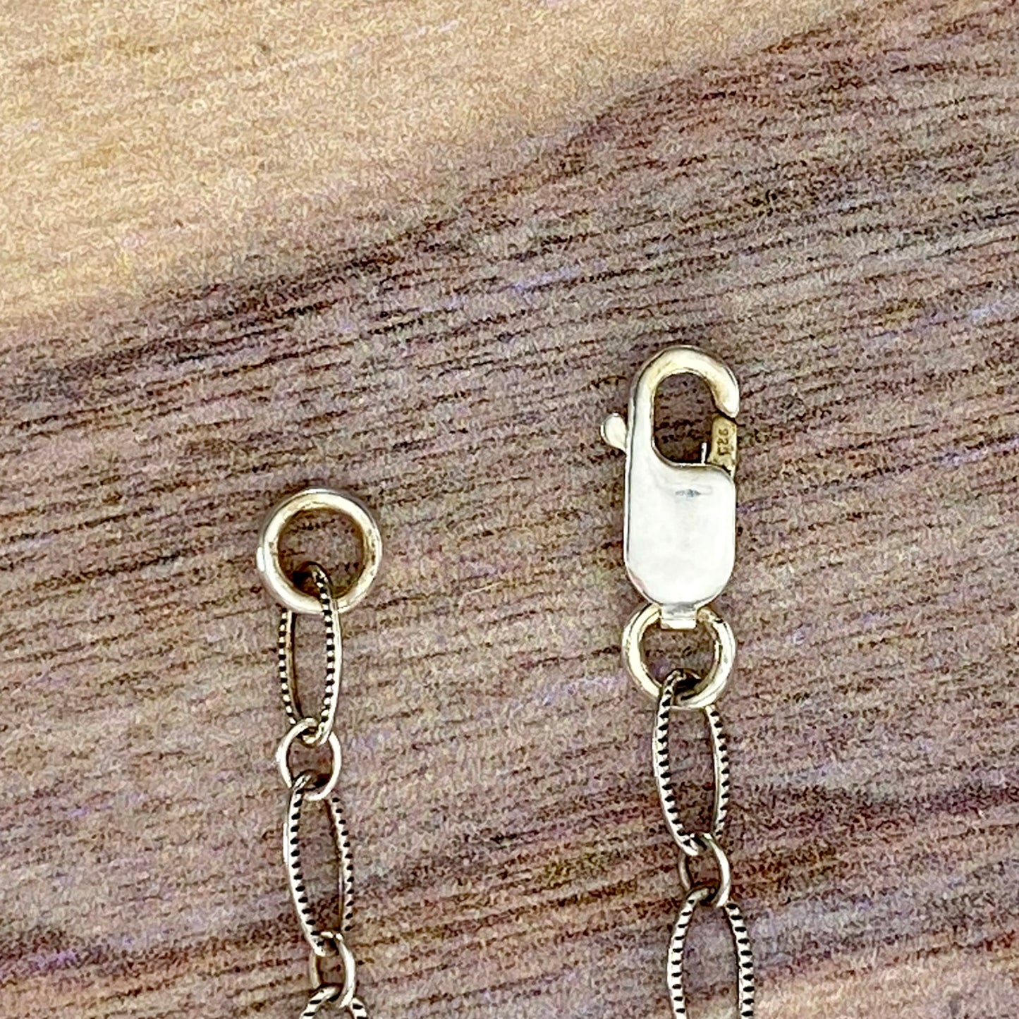 Solid Sterling Silver Oxidized Long and Short Chain - Stone Treasures