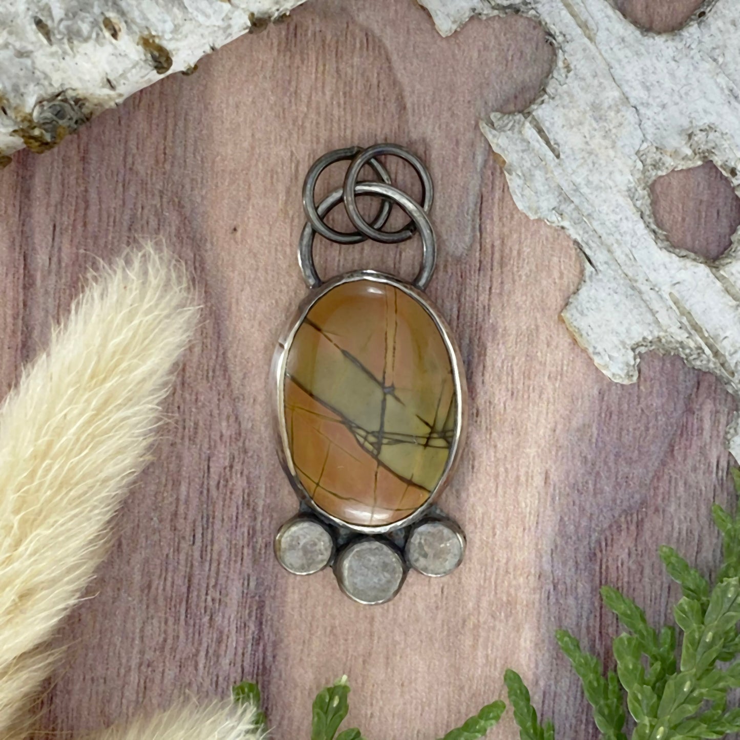 Cherry Creek Jasper Pendant Front View - Stone Treasures by the Lake