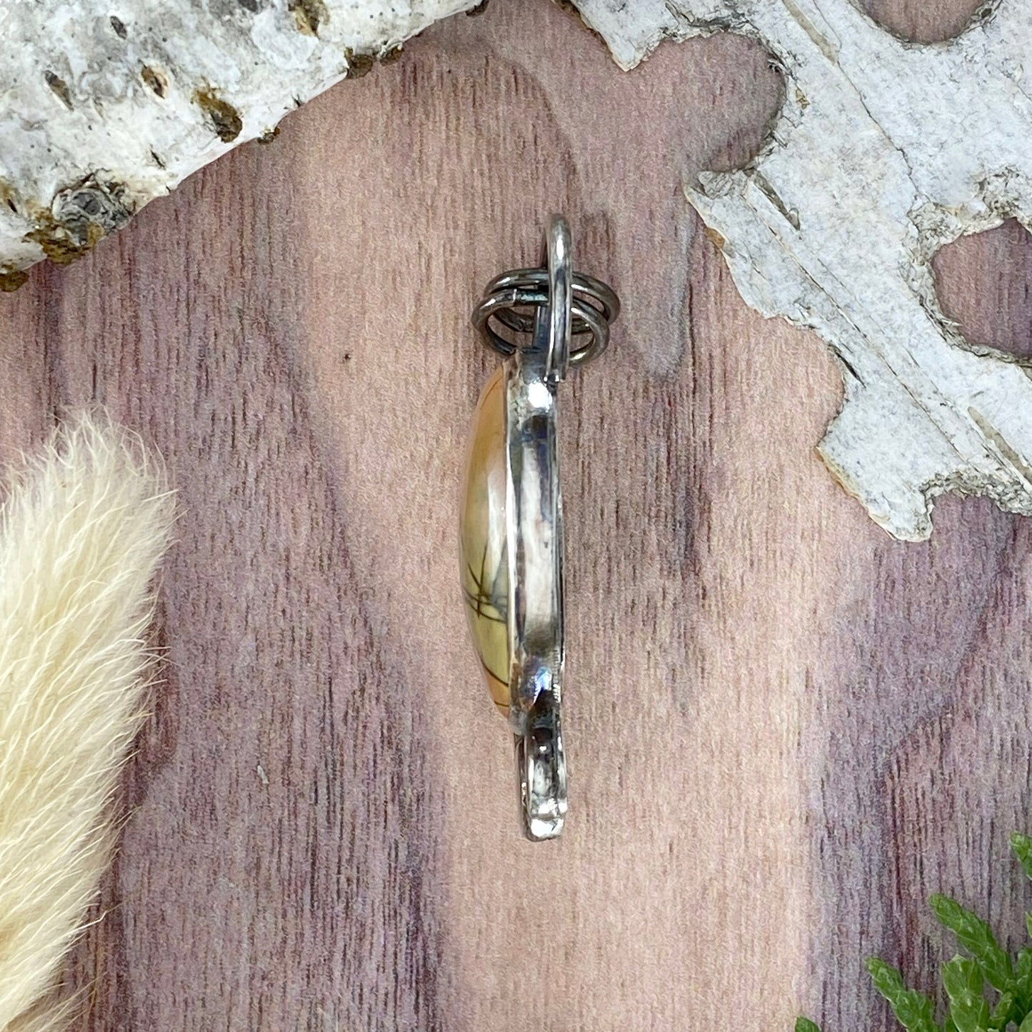 Cherry Creek Jasper Pendant Side View - Stone Treasures by the Lake