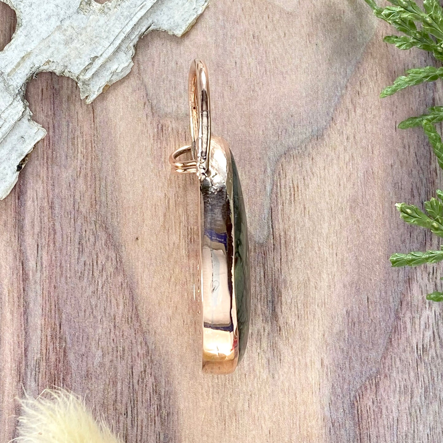 Bristlecone Pine Oolytic Limestone Pendant Side View - Stone Treasures by the Lake