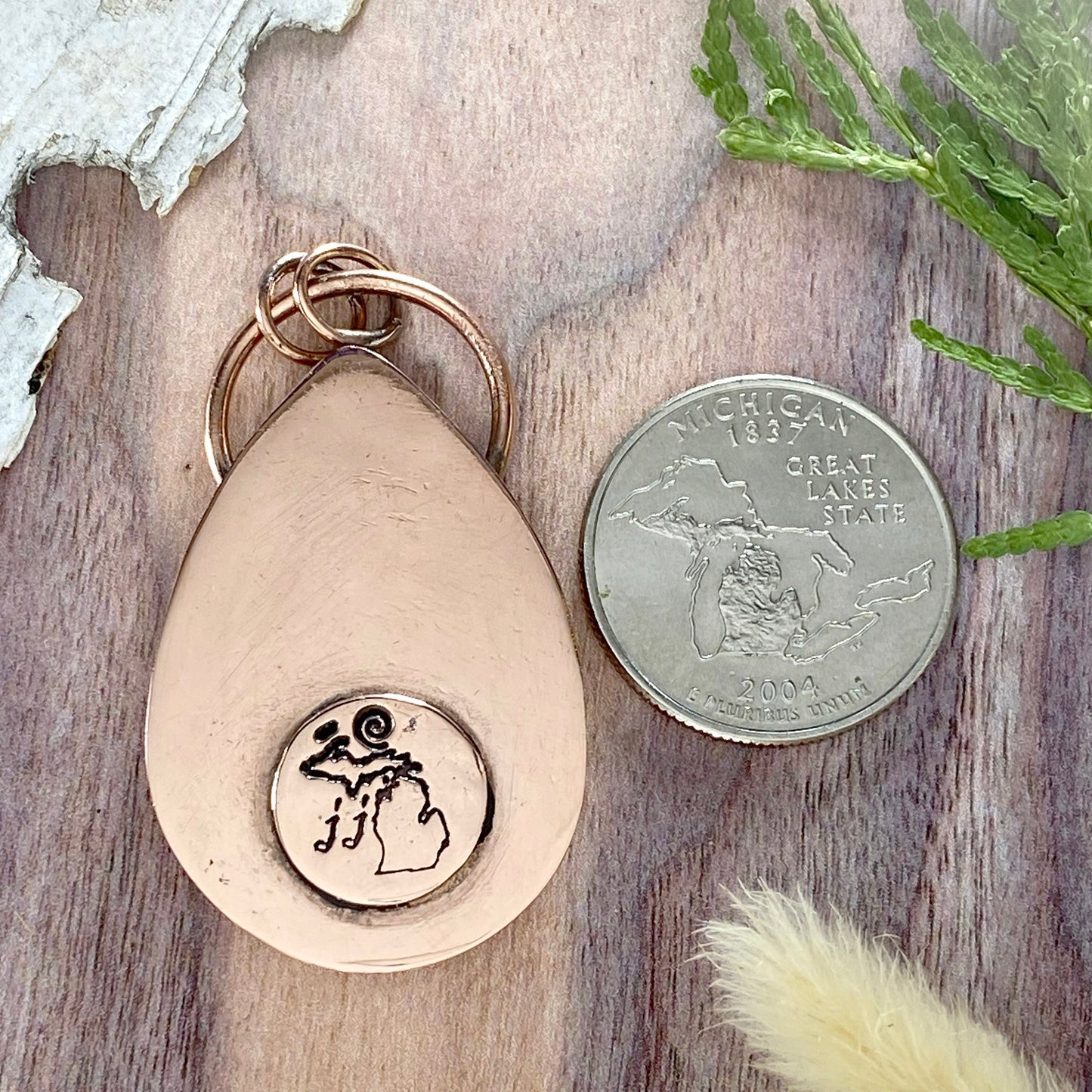 Puddingstone Pendant Back View - Stone Treasures by the Lake