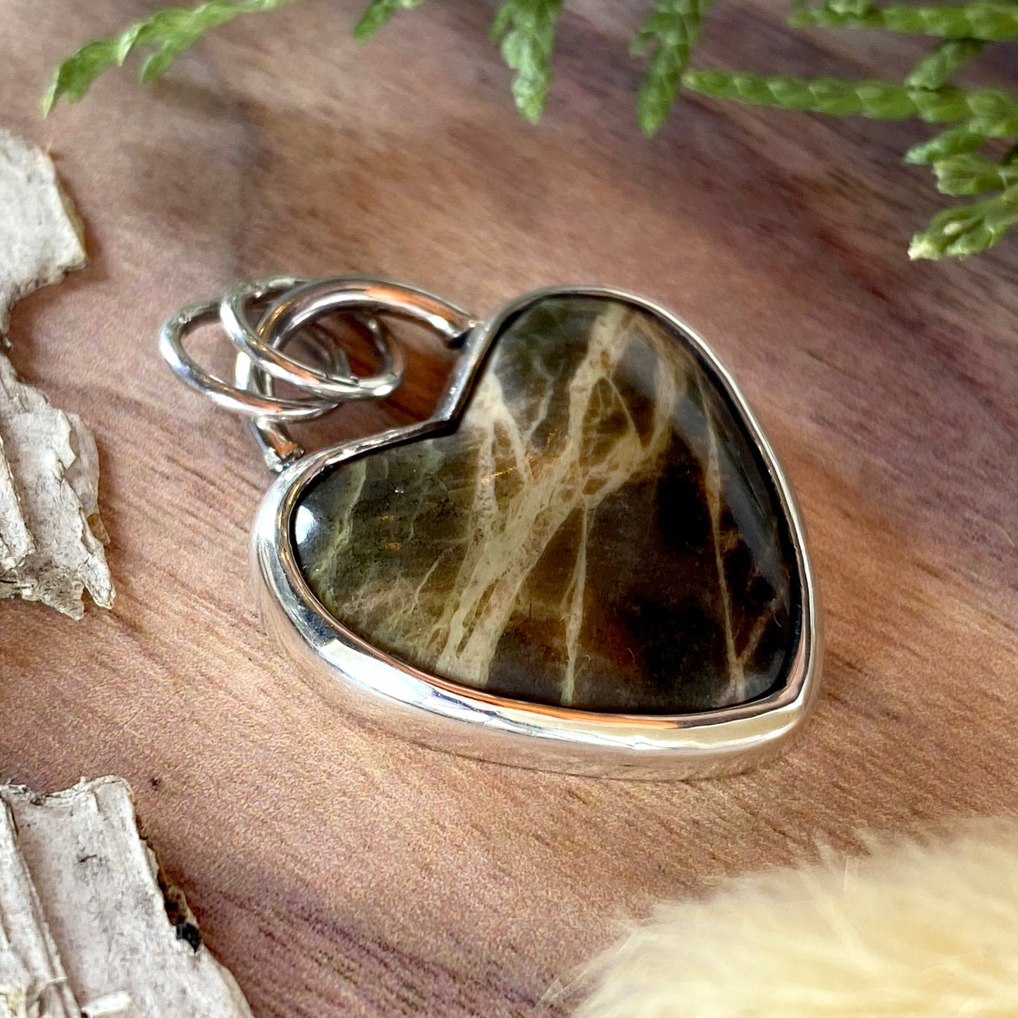 Basalt Pendant Front View II - Stone Treasures by the Lake